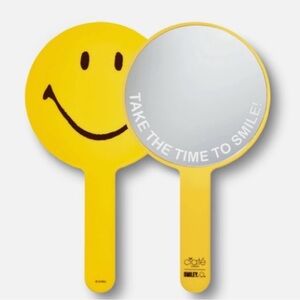 Ciate Yellow Smiley Handheld Mirror NIB